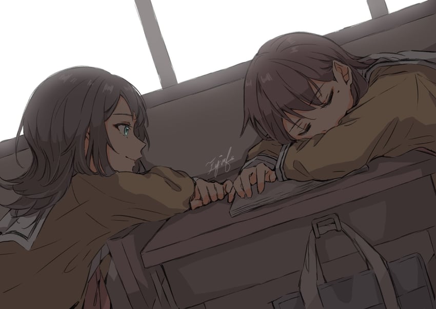shiina taki and yahata umiri (bang dream! and 1 more) drawn by aiiro_bokujuu