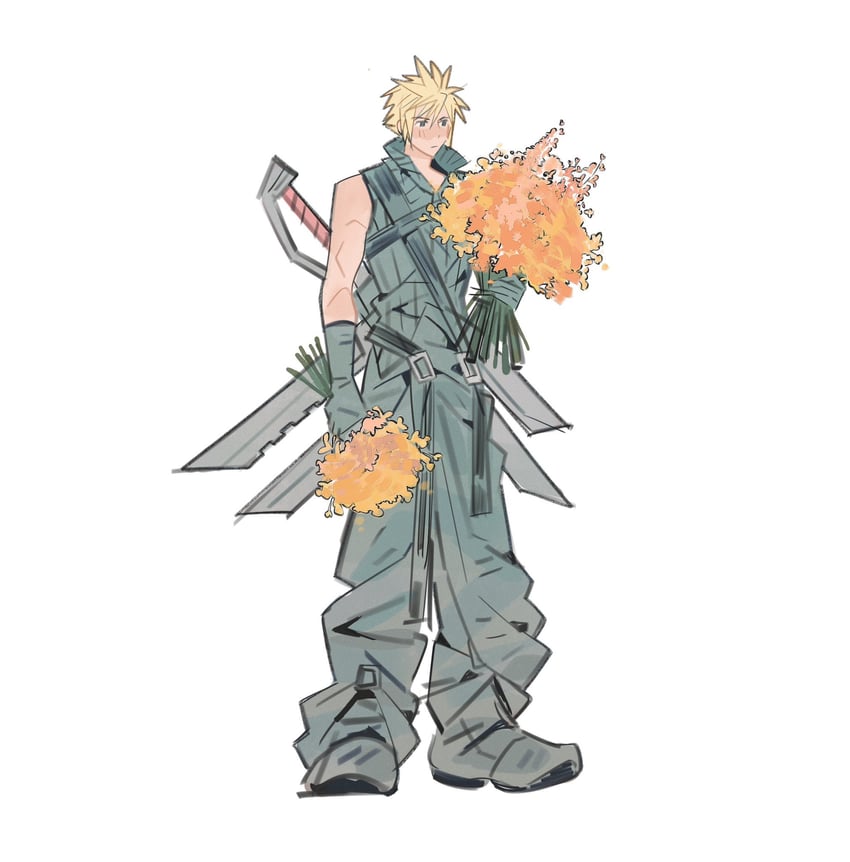 cloud strife (final fantasy and 2 more) drawn by mmmckayyy
