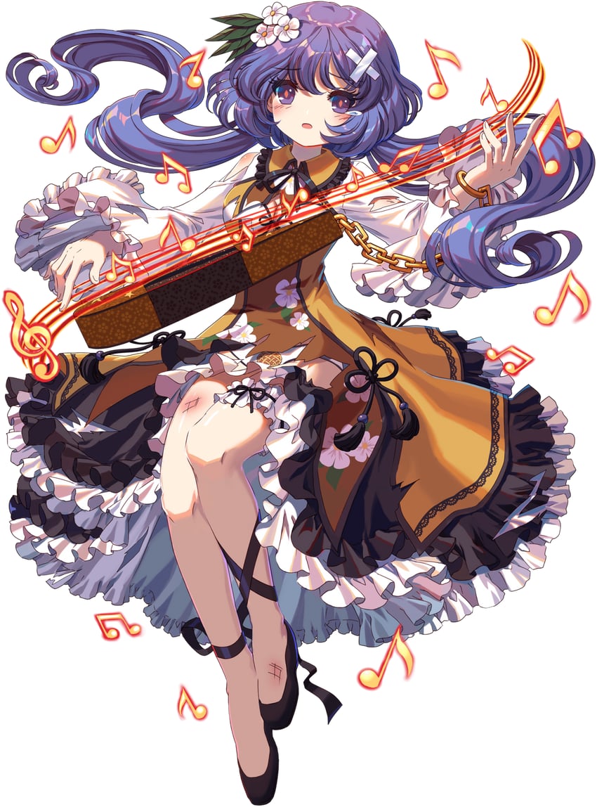 tsukumo benben (touhou and 1 more) drawn by kumio