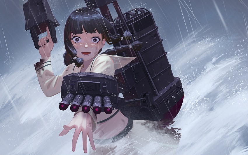 kitakami and kitakami kai ni (kantai collection) drawn by yue_(tada_no_saboten)