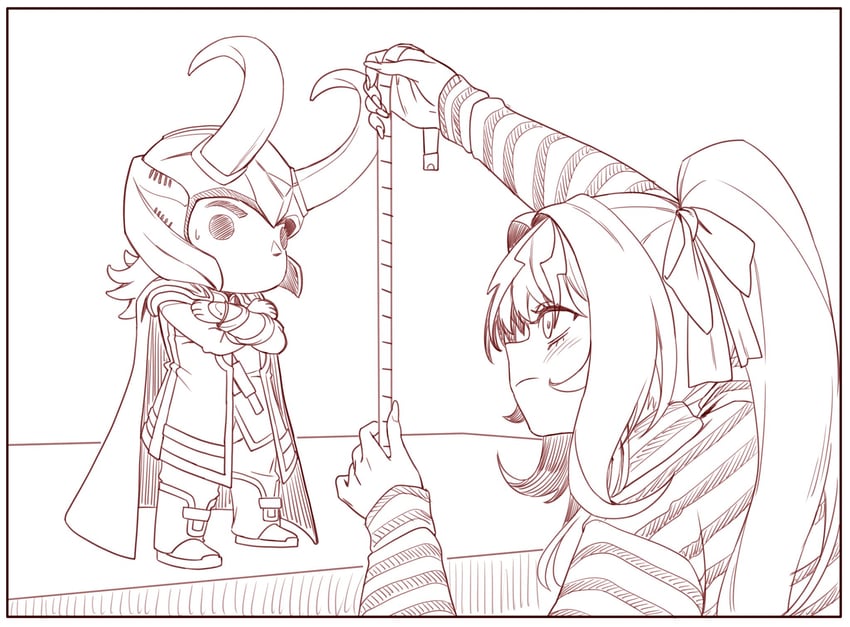 loki and kaminari clara (marvel and 3 more) drawn by agemmata