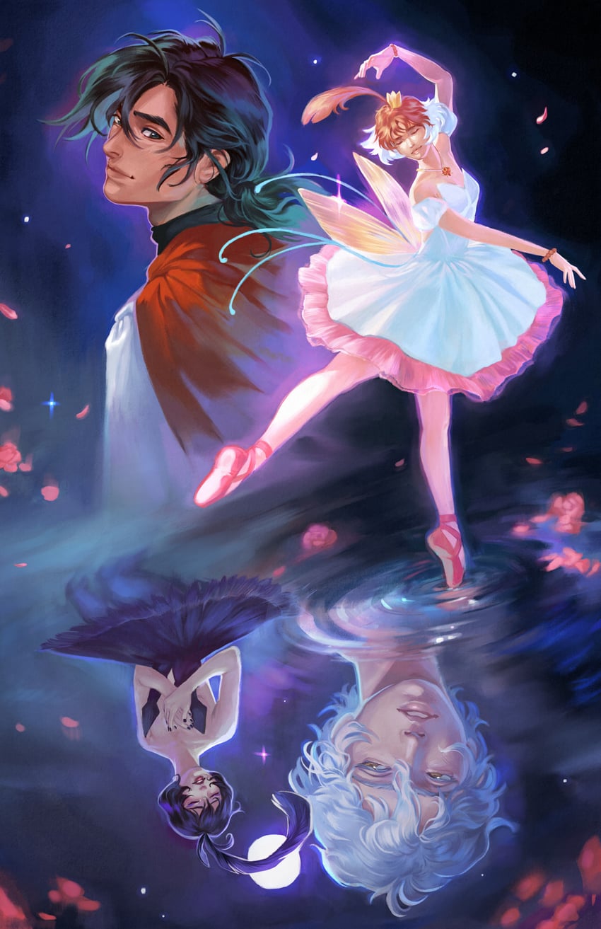 ahiru, princess tutu, fakir, rue, princess kraehe, and 1 more (princess tutu) drawn by crab-milk