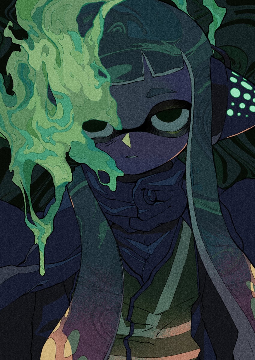 inkling player character, inkling girl, and agent 3 (splatoon and 2 more) drawn by iwamushi