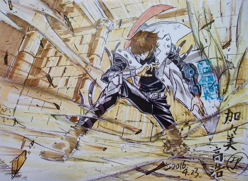 kaiba seto (yu-gi-oh! and 1 more) drawn by kagami_takahiro