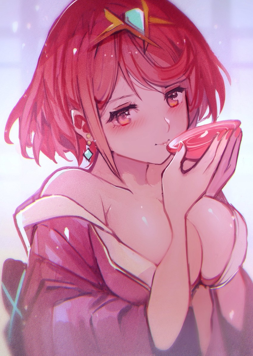 pyra (xenoblade chronicles and 1 more) drawn by tarbo_(exxxpiation)
