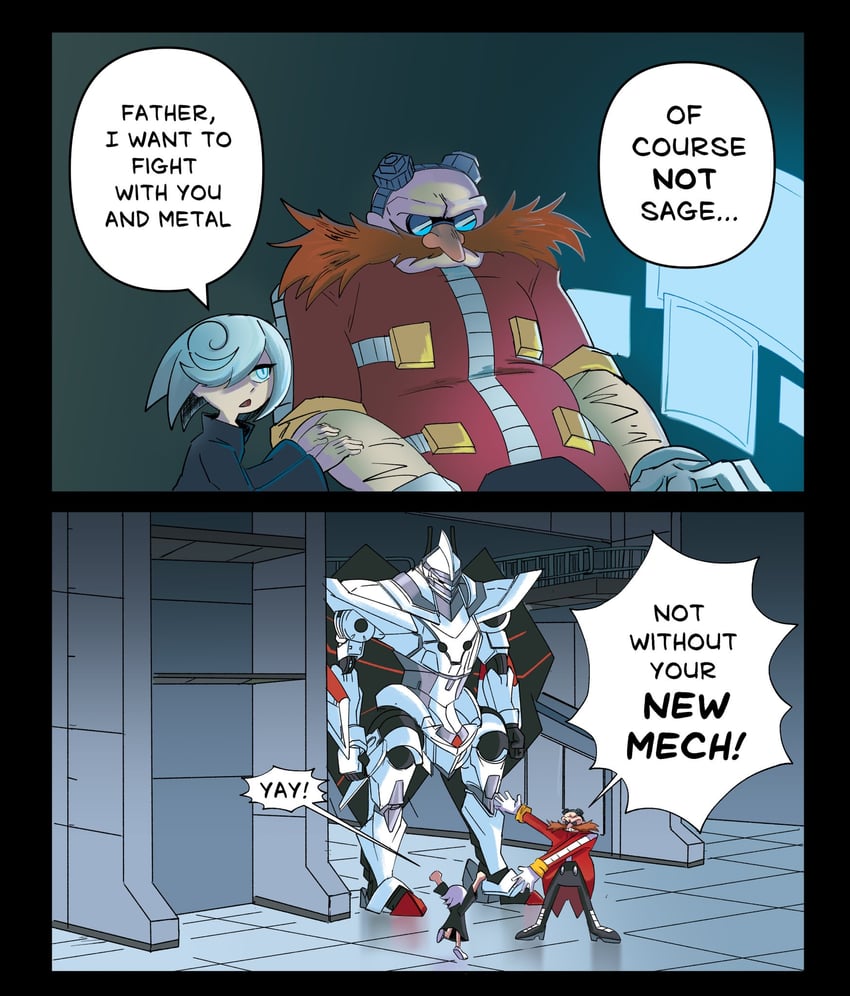dr. eggman and sage (sonic and 1 more) drawn by toruyi