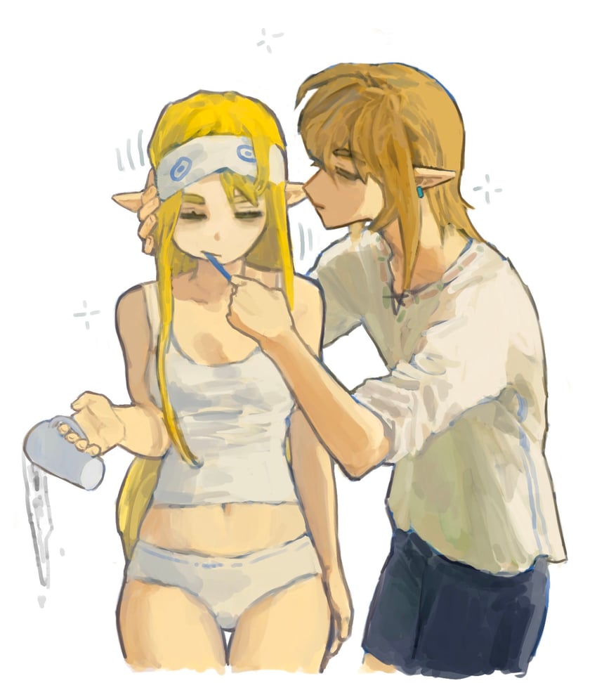 link and princess zelda (the legend of zelda and 1 more) drawn by bo_oj0916