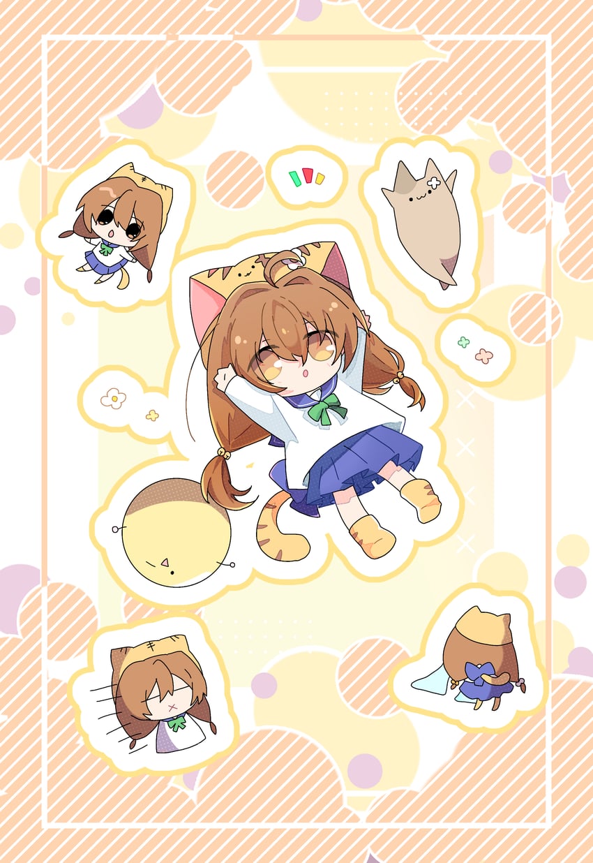 puchiko, gema, and hokke mirin (di gi charat) drawn by sakana_nosuke