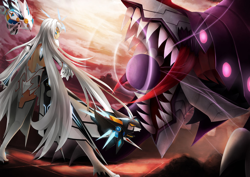 eve, moby, remy, code: battle seraph, and dark nephilim (elsword) drawn by elrem