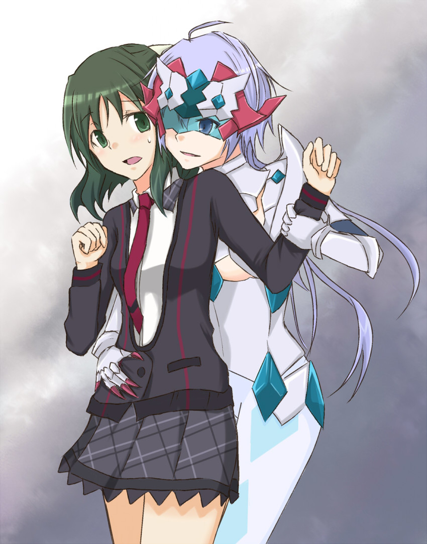 yukine chris and kohinata miku (senki zesshou symphogear) drawn by haz
