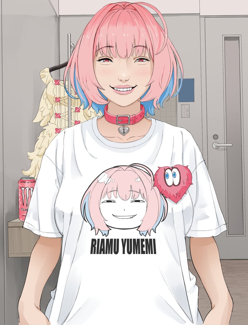 yumemi riamu (idolmaster and 2 more) drawn by giganticbuddha