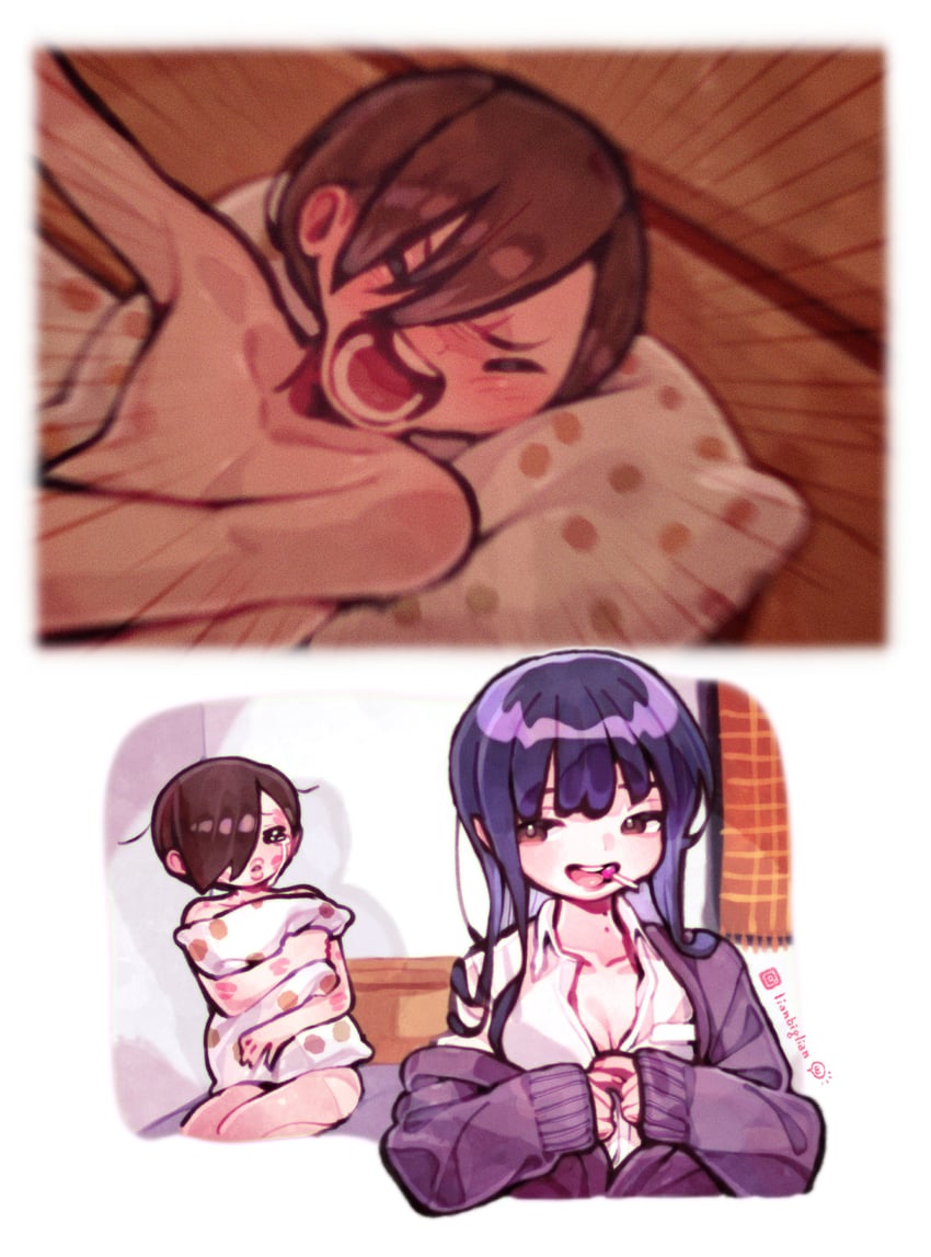 yamada anna and ichikawa kyoutarou (boku no kokoro no yabai yatsu) drawn by lianbiglian