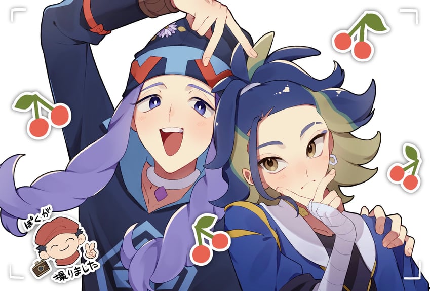 rei, adaman, and melli (pokemon and 1 more) drawn by tomato_0429
