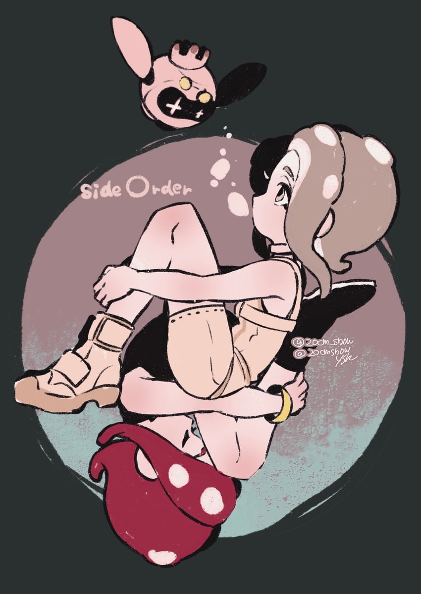 octoling player character, octoling girl, pearl, agent 8, and pearl drone (splatoon and 4 more) drawn by 20cm_snow