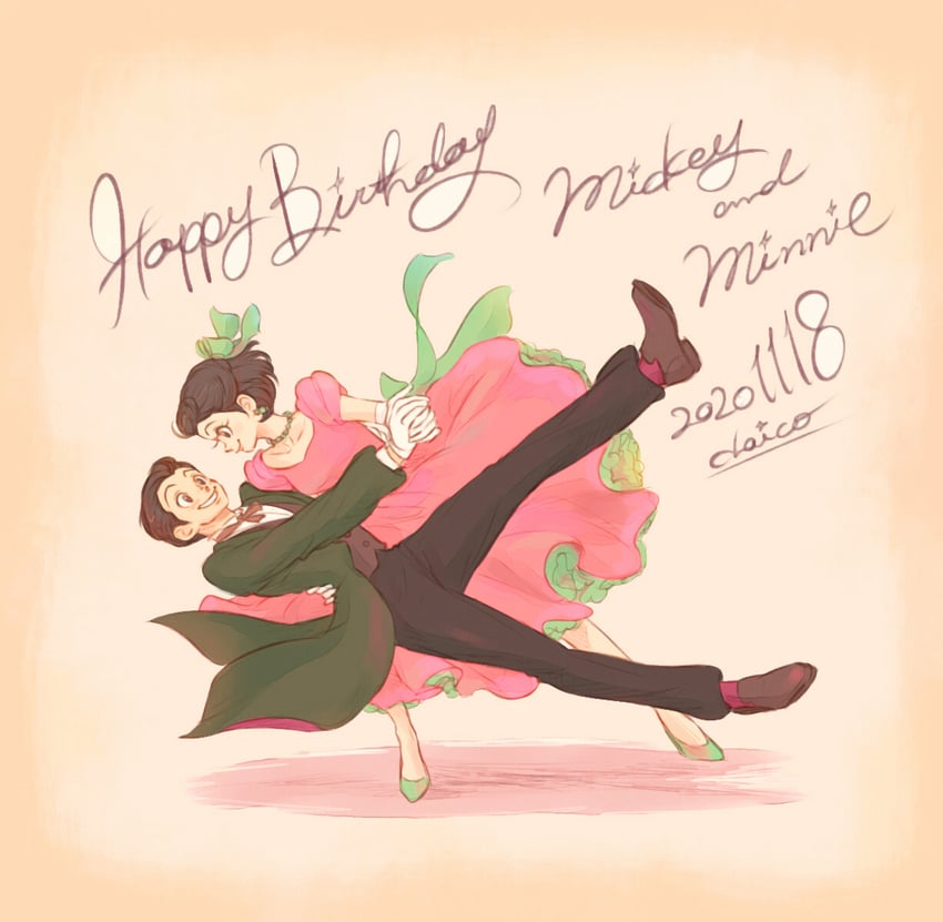 mickey mouse and minnie mouse (mickey mouse & friends) drawn by chai_5