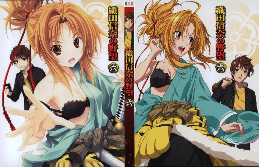 oda nobuna and sagara yoshiharu (oda nobuna no yabou) drawn by miyama-zero and takashina_yuka