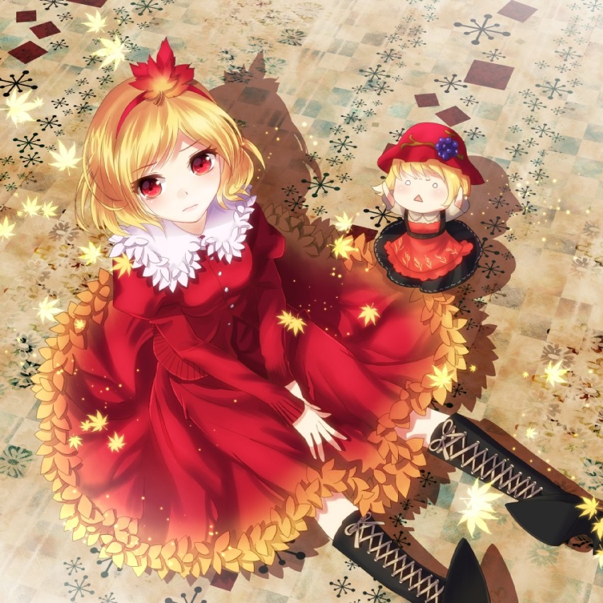 aki minoriko and aki shizuha (touhou) drawn by nunucco