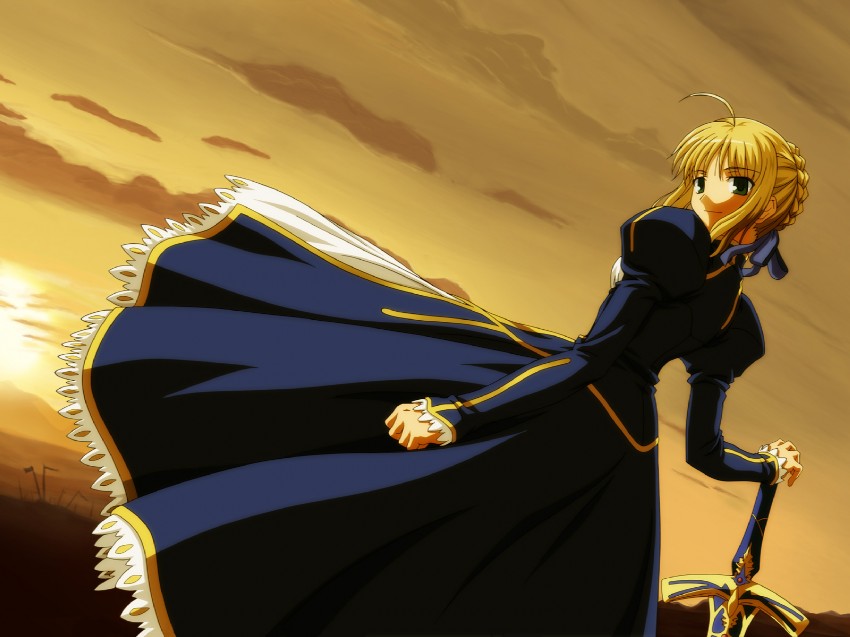 artoria pendragon and saber (fate and 1 more)