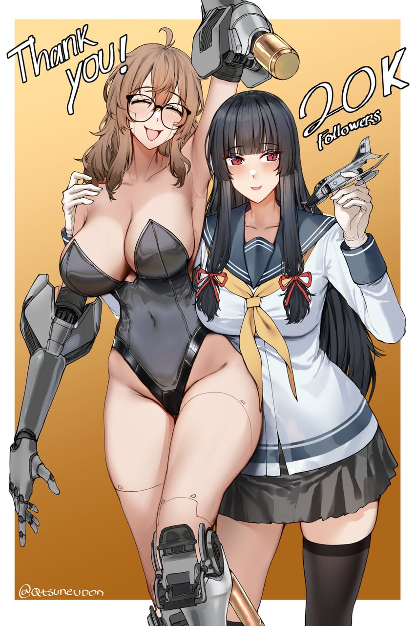 isokaze and sofia (original and 1 more) drawn by kitsune_udon_(qtsuneudon)