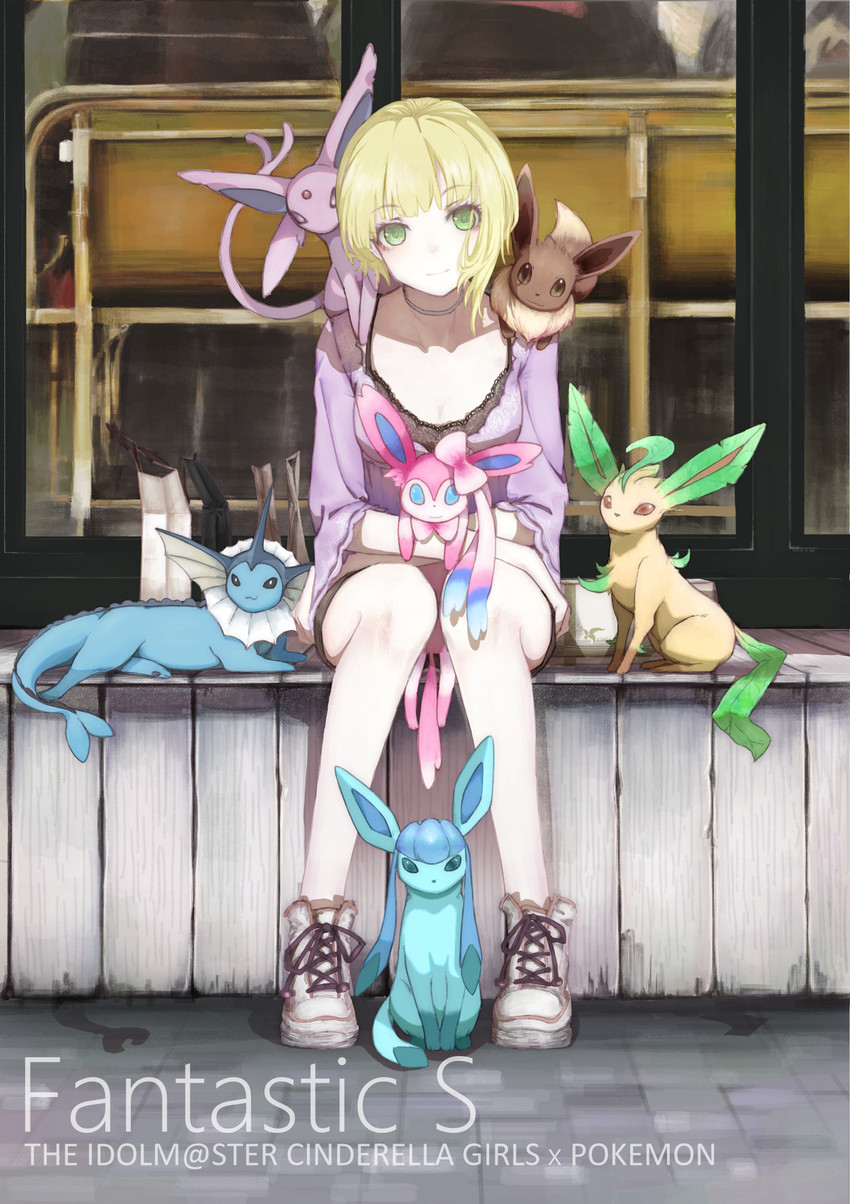 eevee, sylveon, glaceon, miyamoto frederica, vaporeon, and 2 more (pokemon and 2 more) drawn by inkice