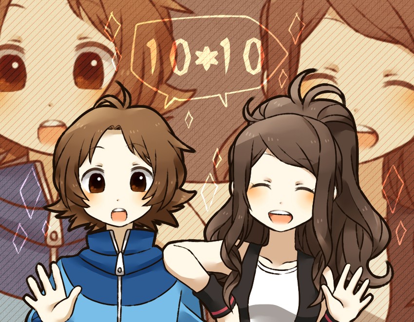 hilda and hilbert (pokemon and 1 more) drawn by bebe_0620