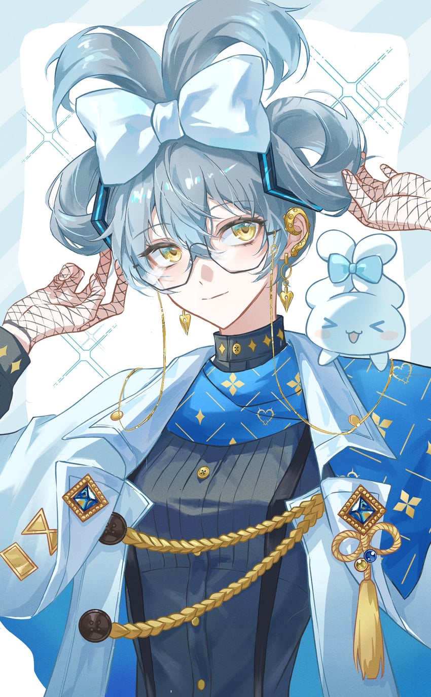 cinnamoroll and ike eveland (nijisanji and 3 more) drawn by yee_(yee45913139)