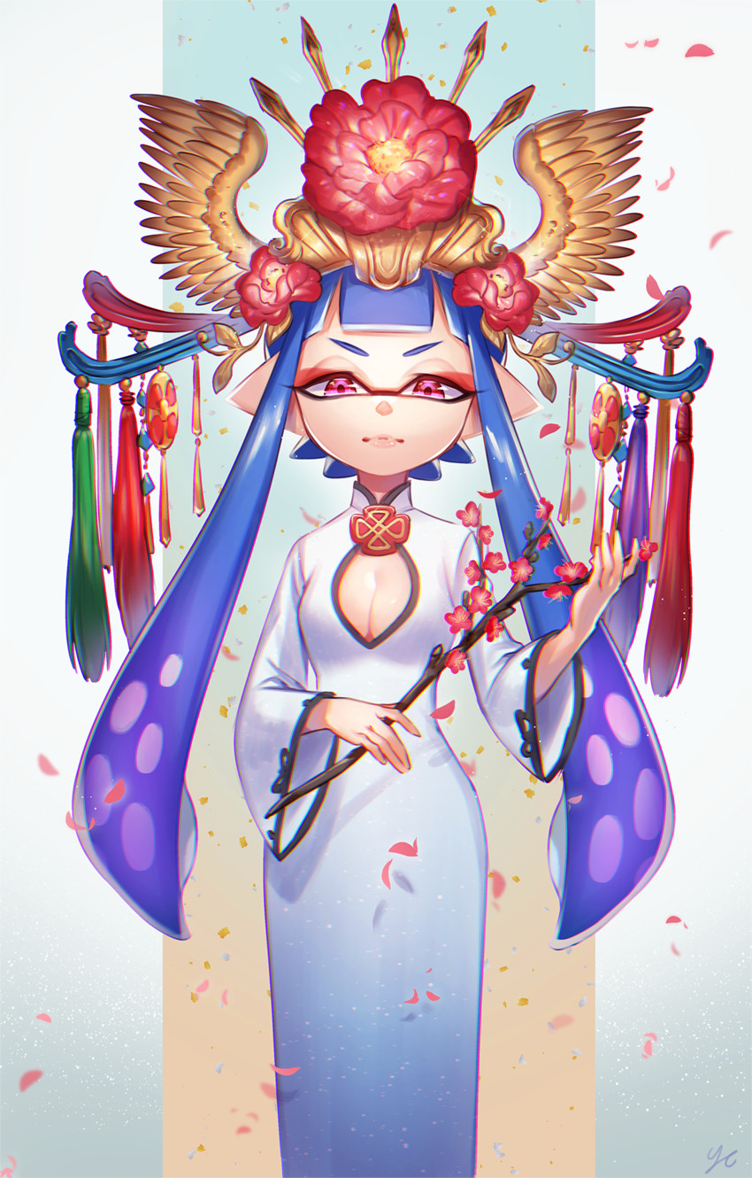 inkling player character and inkling girl (splatoon) drawn by yamagishi_chihiro