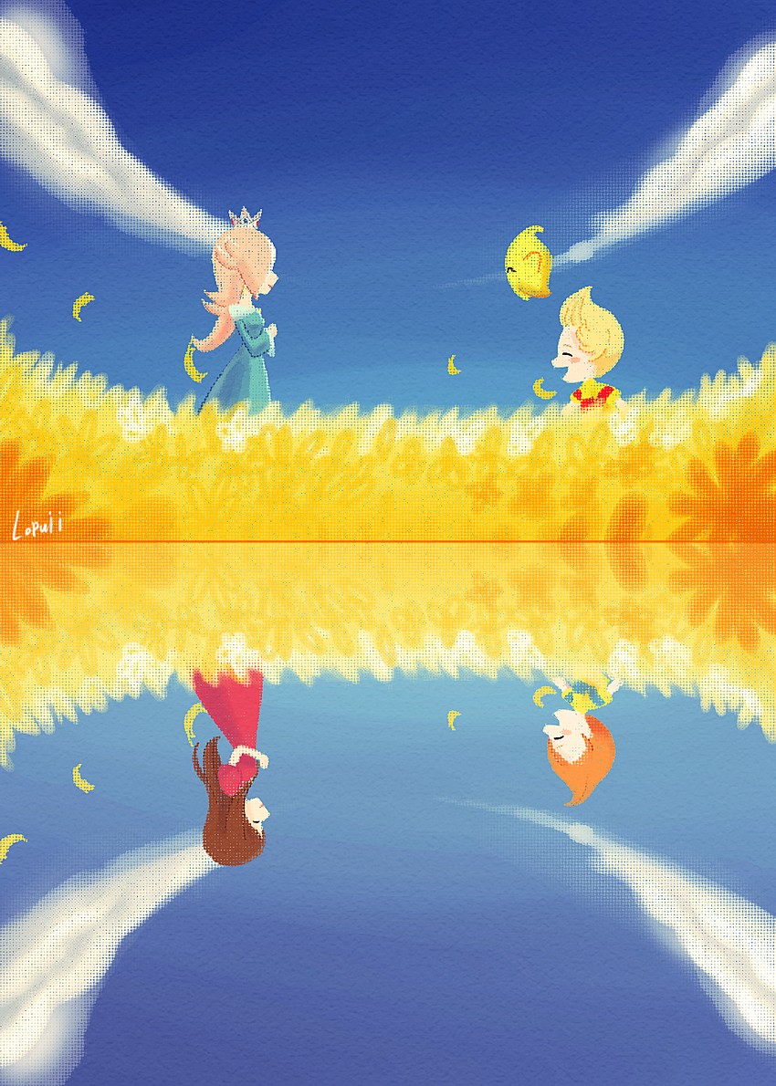 rosalina, luma, lucas, claus, and hinawa (mario and 3 more) drawn by lopuii