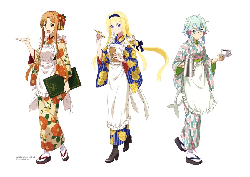 asuna, sinon, and alice zuberg (sword art online and 1 more)