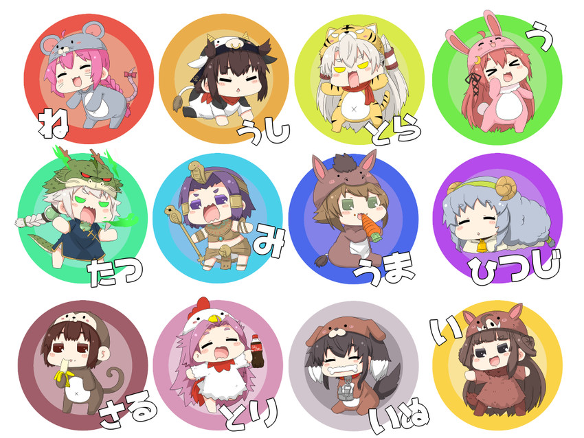 kongou, amatsukaze, mutsu, tatsuta, tokitsukaze, and 7 more (kantai collection and 1 more) drawn by yuureidoushi_(yuurei6214)