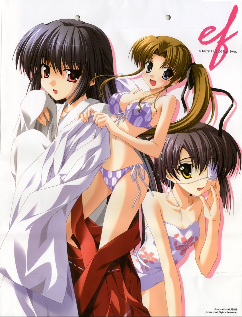 shindou chihiro, amamiya yuuko, and hayama mizuki (ef) drawn by nanao_naru