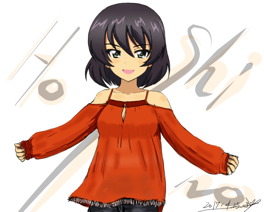 hoshino (girls und panzer) drawn by bukkuri
