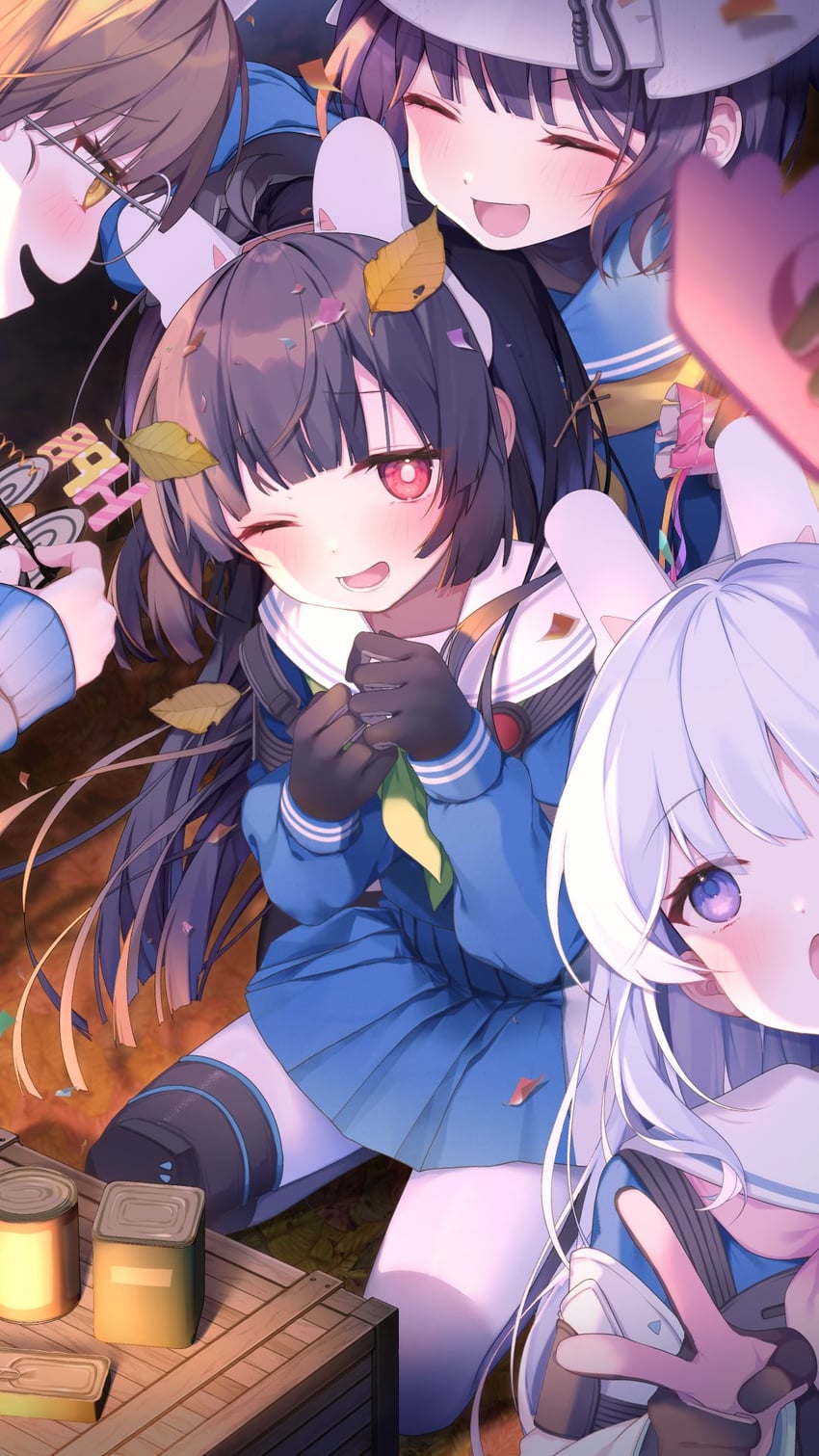 miyu, miyako, saki, and moe (blue archive) drawn by shiika_yuno