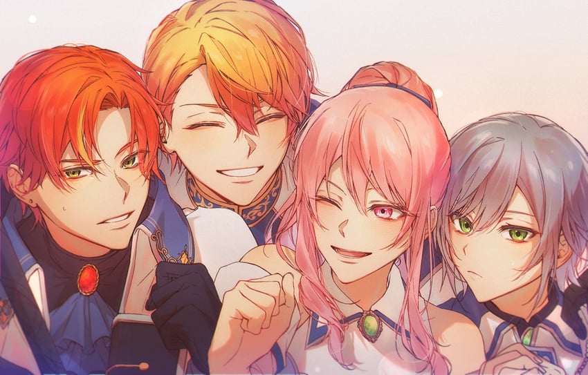 akiyama mizuki, tenma tsukasa, shinonome akito, and hinomori shiho (project sekai) drawn by lz_0o0_zl