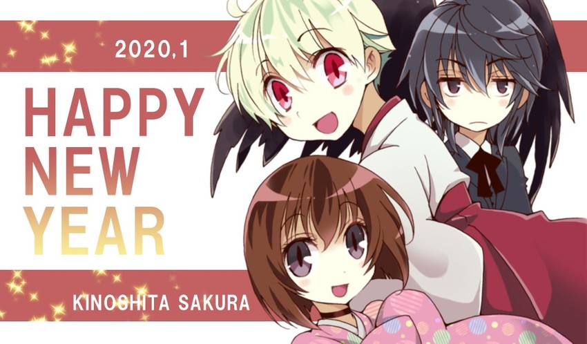 haruka, youko, and ichinomiya kantarou (tactics) drawn by kinoshita_sakura
