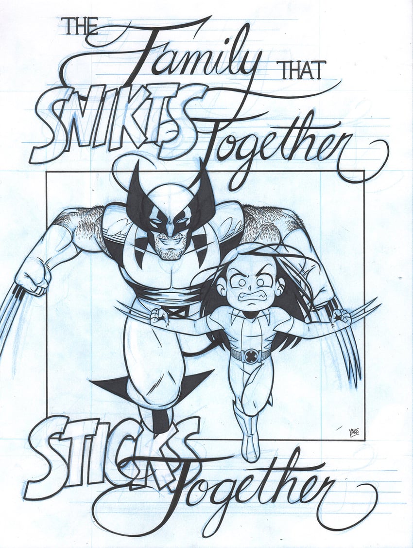 wolverine and x-23 (marvel and 3 more) drawn by yalestewart