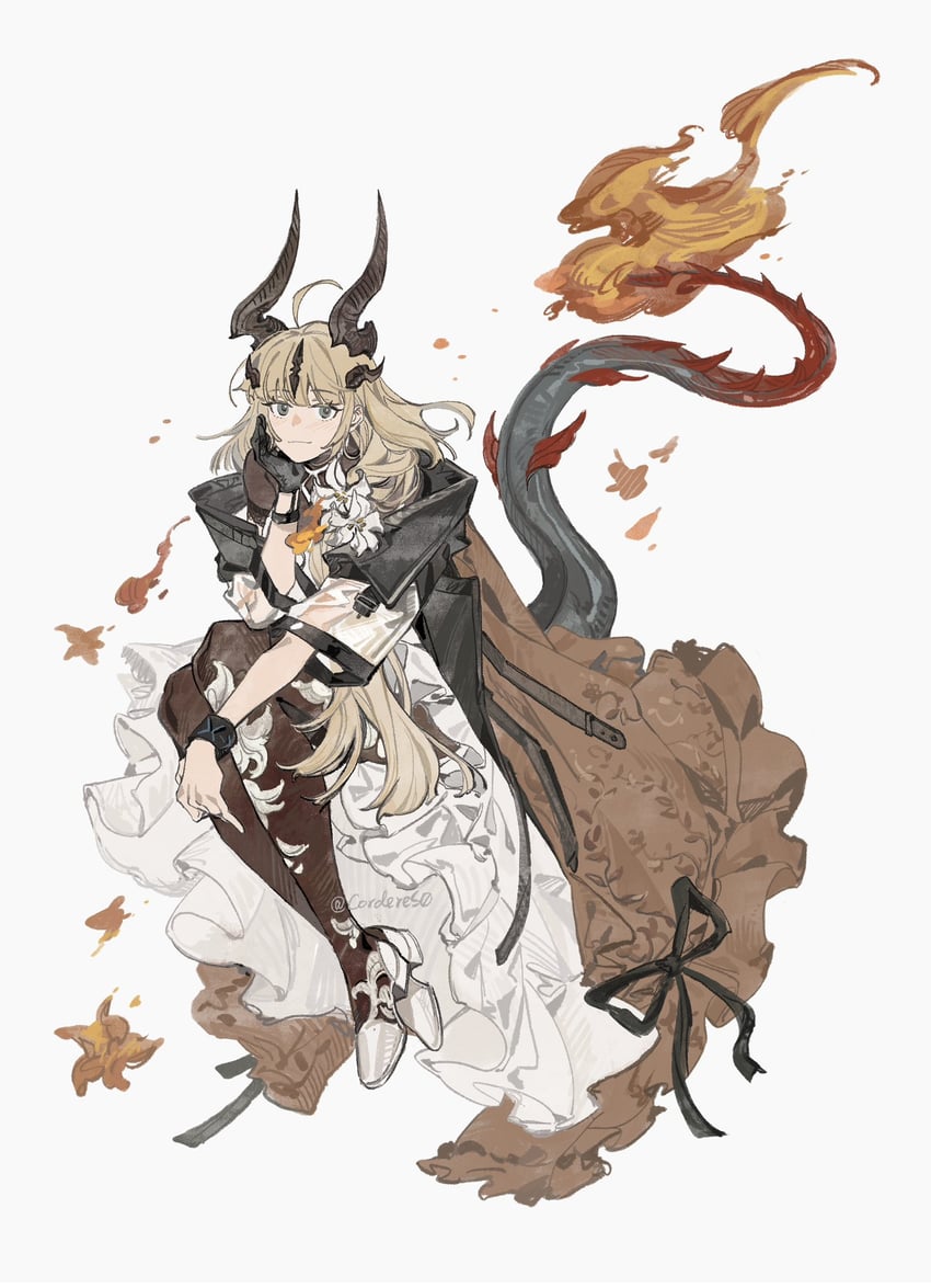 reed and reed the flame shadow (arknights) drawn by lenereco