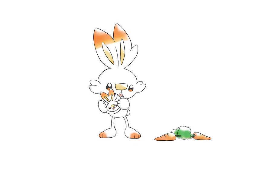 scorbunny (pokemon) drawn by nao_me_mo