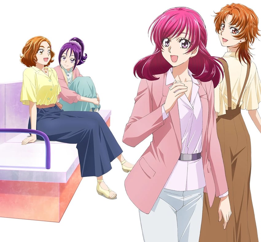 yumehara nozomi, natsuki rin, hyuuga saki, and mishou mai (precure and 3 more) drawn by nakajima_atsuko