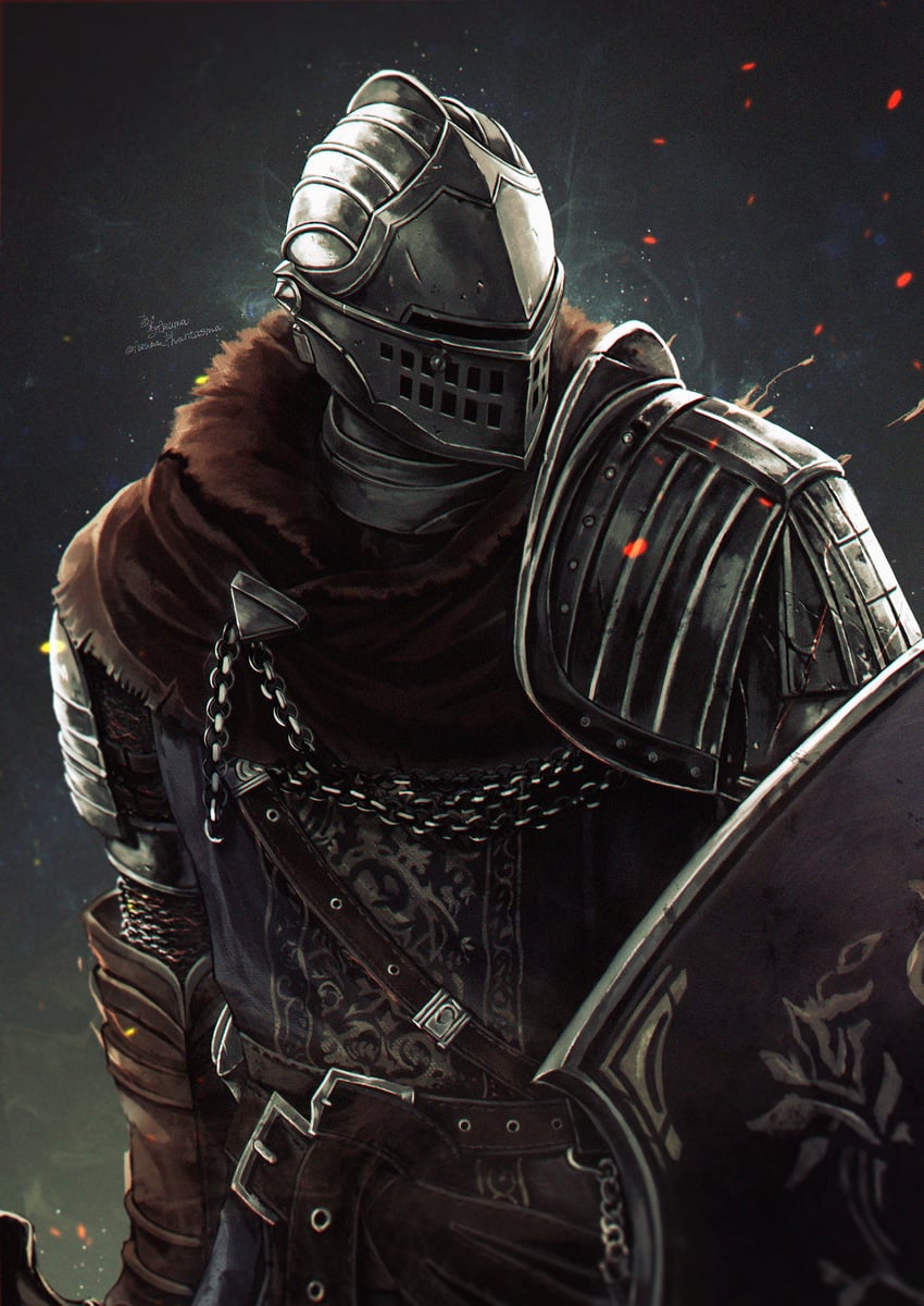 chosen undead (dark souls and 1 more) drawn by amazuya_azuma