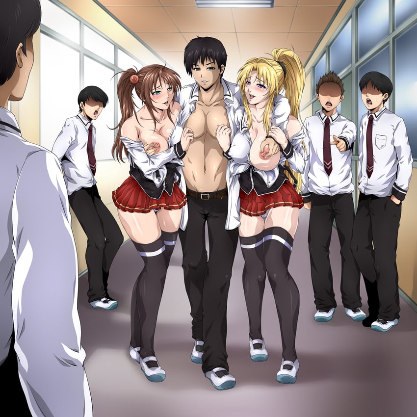 imari kurumi and saeki kaori (bible black) drawn by retorou