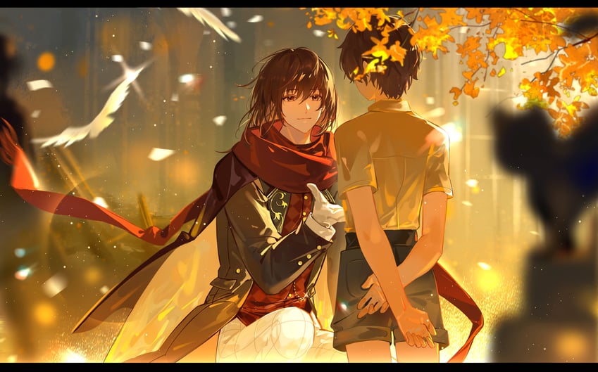 klein moretti and merlin hermes (lord of the mysteries) drawn by cloudddddddd