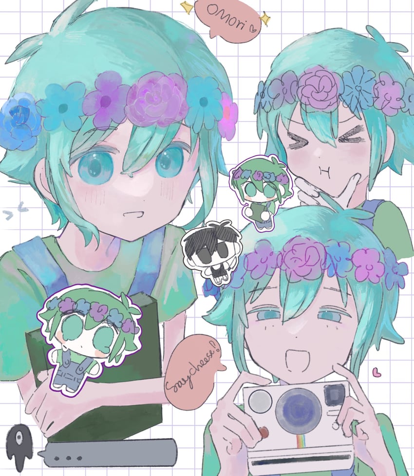 omori, basil, and something (omori) drawn by ttyyuwwuw