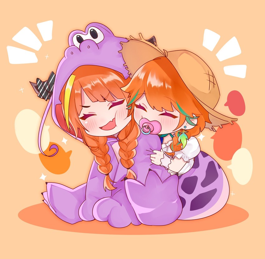 takanashi kiara and kiryu coco (hololive and 1 more) drawn by tera_(trs82341711)