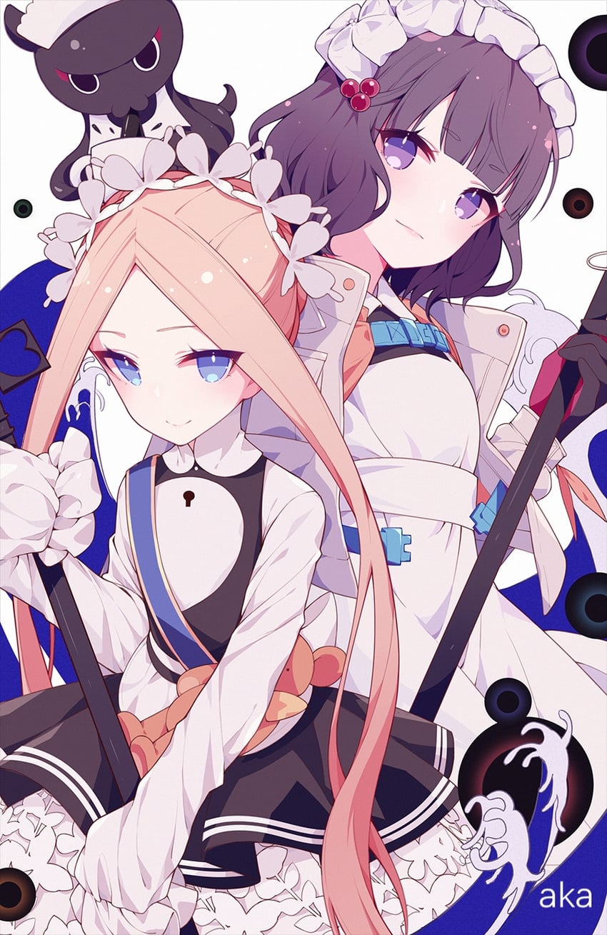 abigail williams, katsushika hokusai, and tokitarou (fate and 1 more) drawn by aka_kan