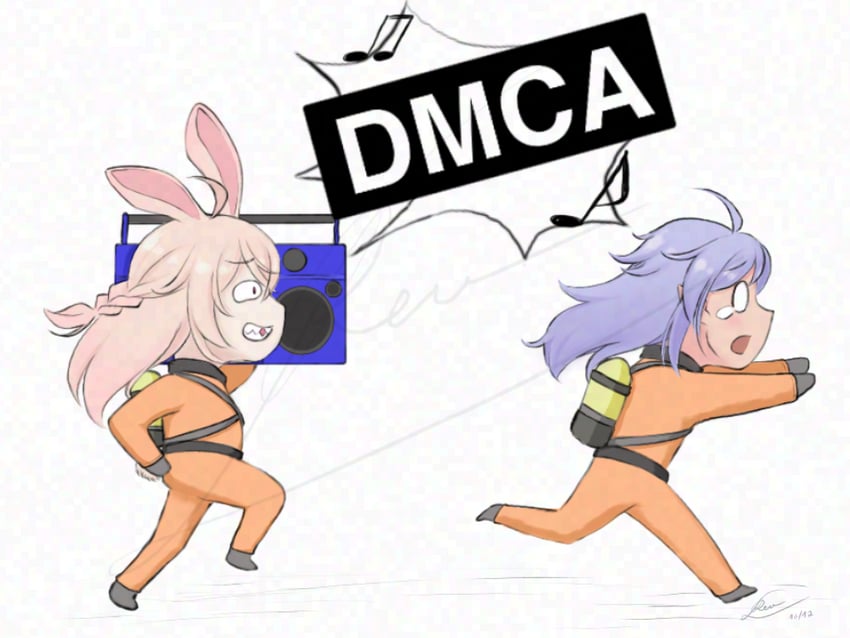 pipkin pippa, worker, and eepy sleepy (indie virtual youtuber and 2 more) drawn by lazy_revenant