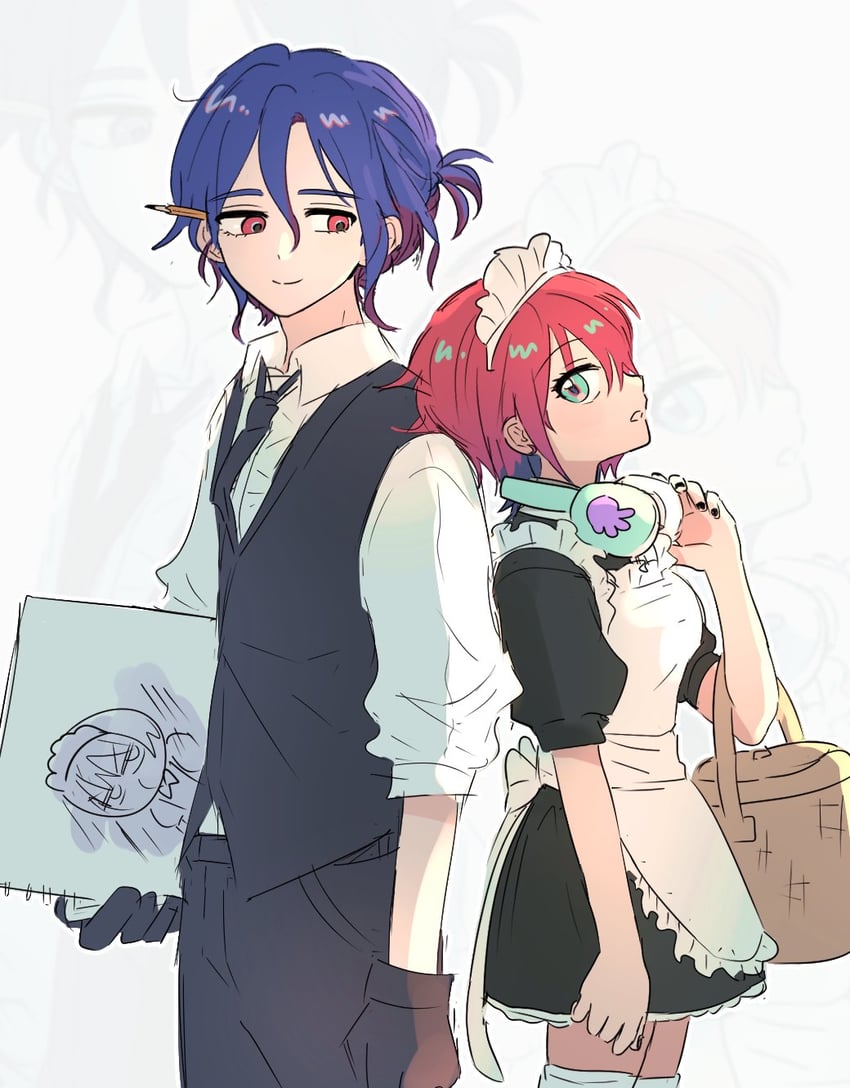 amate yuzuriha and shuji ito (gundam and 1 more) drawn by yoursansface