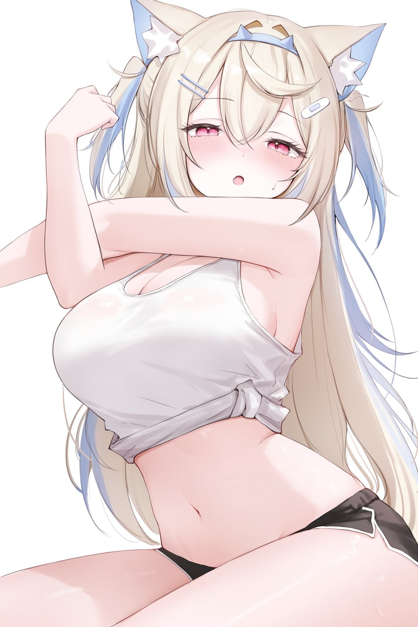 fuwawa abyssgard (hololive and 1 more) drawn by yumiewuri