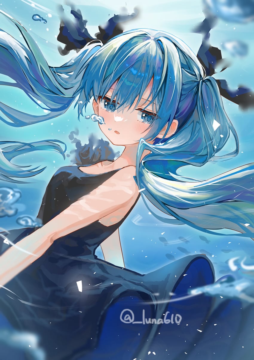 hatsune miku (vocaloid and 1 more) drawn by luna_(luna610)