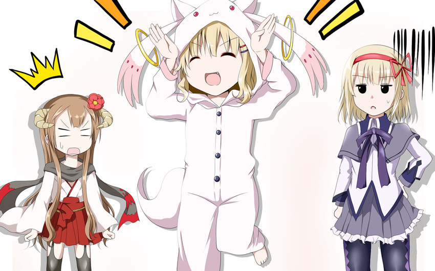 akemi homura, kyubey, oomuro sakurako, shirakiin ririchiyo, oomuro hanako, and 4 more (mahou shoujo madoka magica and 2 more) drawn by washimiya_hiro_(hiroi_sora)
